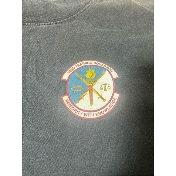 Vtg US Air Force One Team One fight Freedom Shirt L Military Army Flames Grunge - Picture 4 of 7